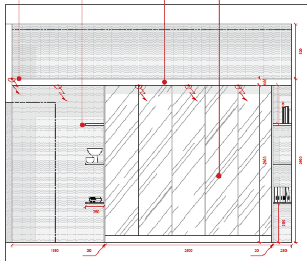 Chambre dressing aménagement plan projet architecte